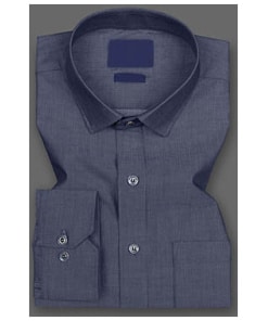 Men's Independence Blue Premium Cotton Shirt