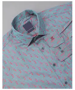 Premium Cotton Shirt with Geometrical Pattern