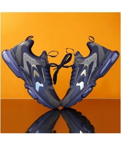 Men's Solid Sneakers with Street-Style Air Sole