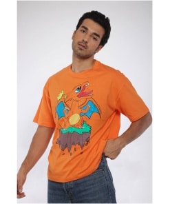Orange Dragon Inspired Oversized Tee