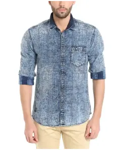 Men's New Design Killer Denim Shirt for Edgy Style
