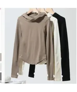 Long-Sleeved Hooded Casual Fitness Sweatshirt For Women