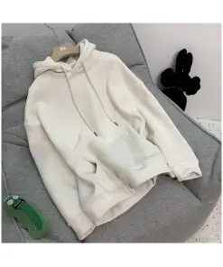 Lovers Wear Plus Velvet Thick Solid Color Hoodies