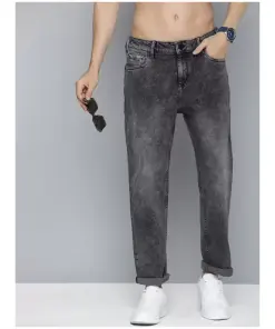Men Regular Low Rise Black Jeans