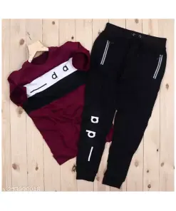 Men's Cotton T-shirt And Track Pant Combo