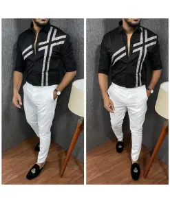 Party Wear Designer Pant Shirt Combo For Men
