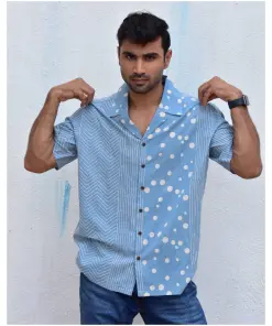 Polka Pop Handblockprinted Pure Cotton Shirt