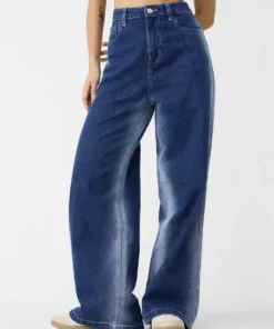 Dark Ombre Blue (Wide Leg) Women Jeans