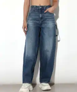Blue High Rise Skater Fit Jeans