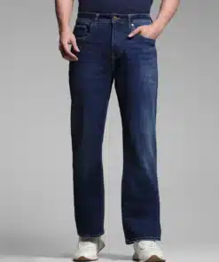Cliff Fit Dark Blue Bootcut Jeans – Mid Rise Comfort Wear