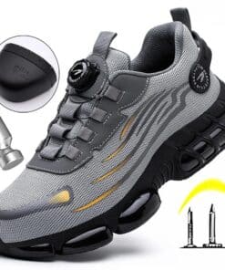 Rotating Button Anti-Smash and Anti-Puncture Safety Shoes