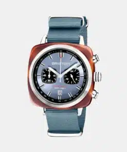 Clubmaster Sport Men Quartz Ice Blue Dial Chronograph Nato Watch