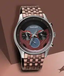 Thor Multifunction Quartz Red Dial Watch – Metal Strap for Men