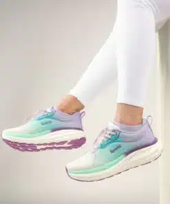Must-Have Women’s Lace-Up Sneakers – Purple Green