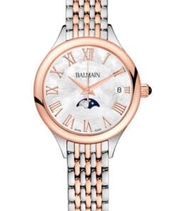 Luxurious White and Rose Gold Quartz Women’s Watch with Date and Sapphire Glass
