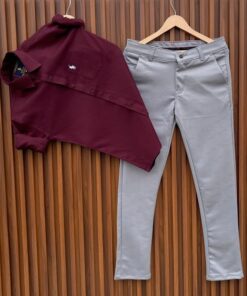Solid Color Shirt & Pant Combo for Daily Wear