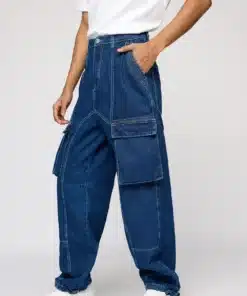 Men’s Functional Blue Cargo Jeans