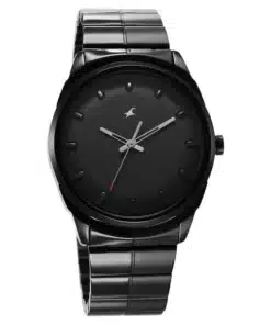 Men’s Black Dial Watch with Black Stainless Steel Strap