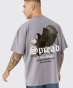 Men’s Oversized Printed T-Shirt with Spread Design