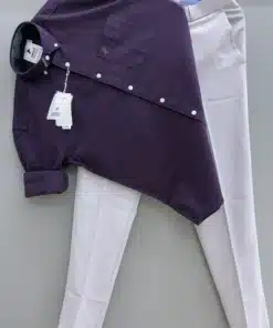 Comfort Fit Oxford Shirt with Formal Pants Combo