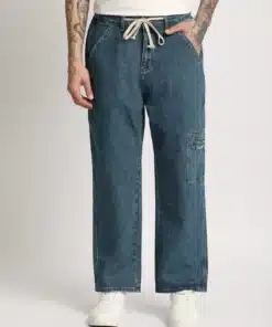 Classic Blue Mid Rise Straight Fit Jeans for Men