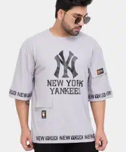 Casual Printed Oversized T-Shirt Round Neck for Men