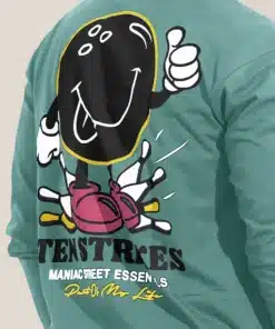 Full Sleeve Oversized Tee Solid Green for Men