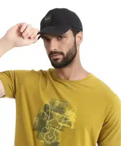 Regular Fit T-Shirt in Olive with HD Graphic Print