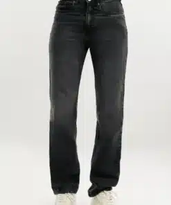 Classic Charcoal Grey Straight Jeans for Men