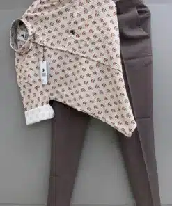 Chic Printed Shirt with Comfortable Pants Combo