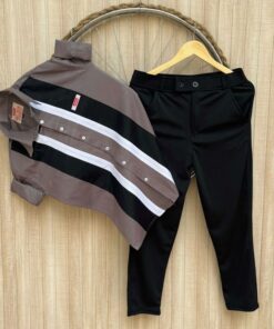 Stylish Cotton Shirt with Comfortable Lycra Pants