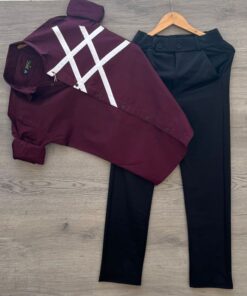 Premium Cotton Shirt with Flex Lycra Bottoms