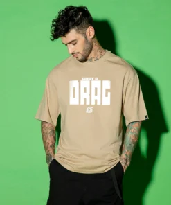 Brown Shikamaru Drag Graphic Printed Oversized T-shirt